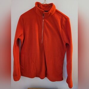 Erika Red Fleece Quarter-Zip Sweatshirt